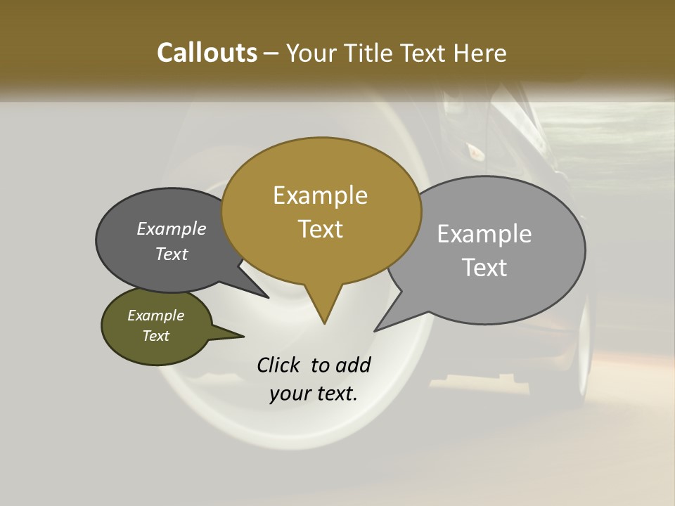 A Car Driving On A Road With A Blurry Background PowerPoint Template