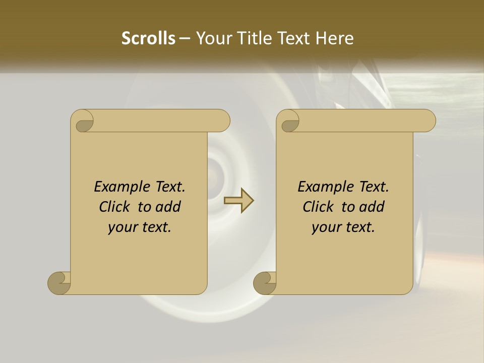A Car Driving On A Road With A Blurry Background PowerPoint Template
