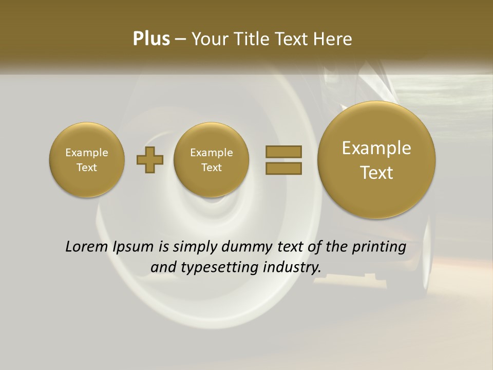 A Car Driving On A Road With A Blurry Background PowerPoint Template
