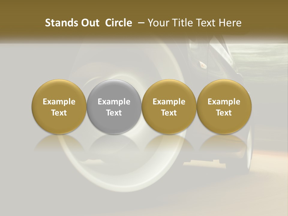 A Car Driving On A Road With A Blurry Background PowerPoint Template