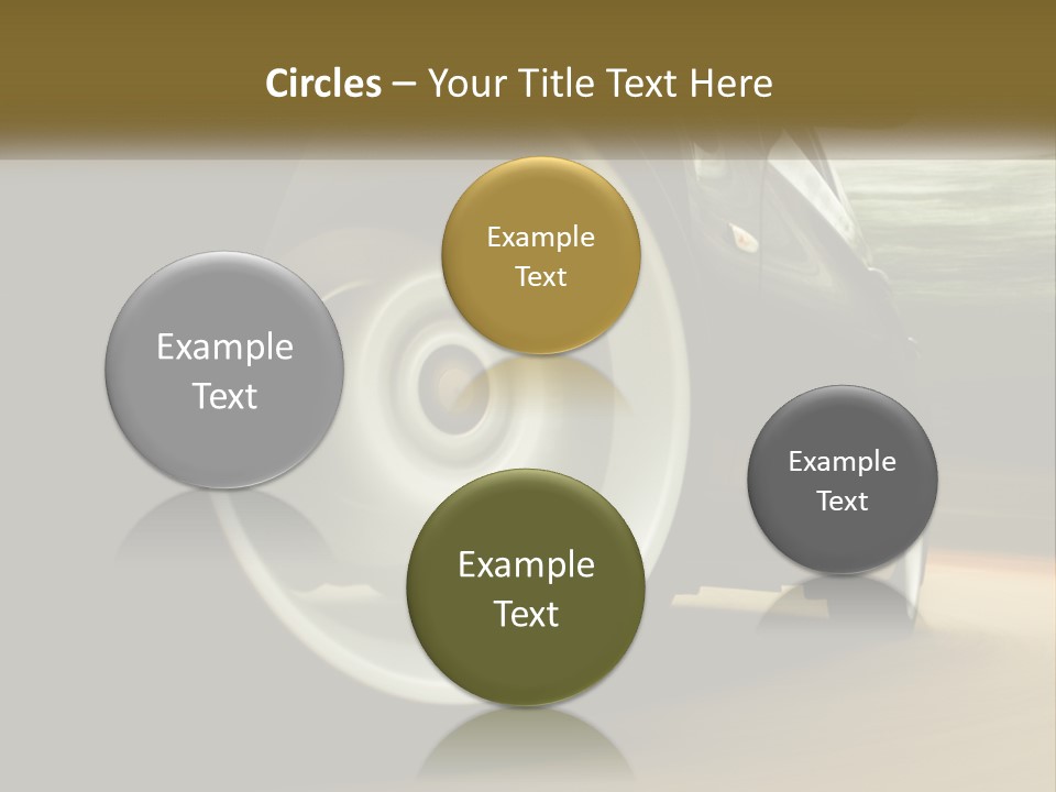 A Car Driving On A Road With A Blurry Background PowerPoint Template