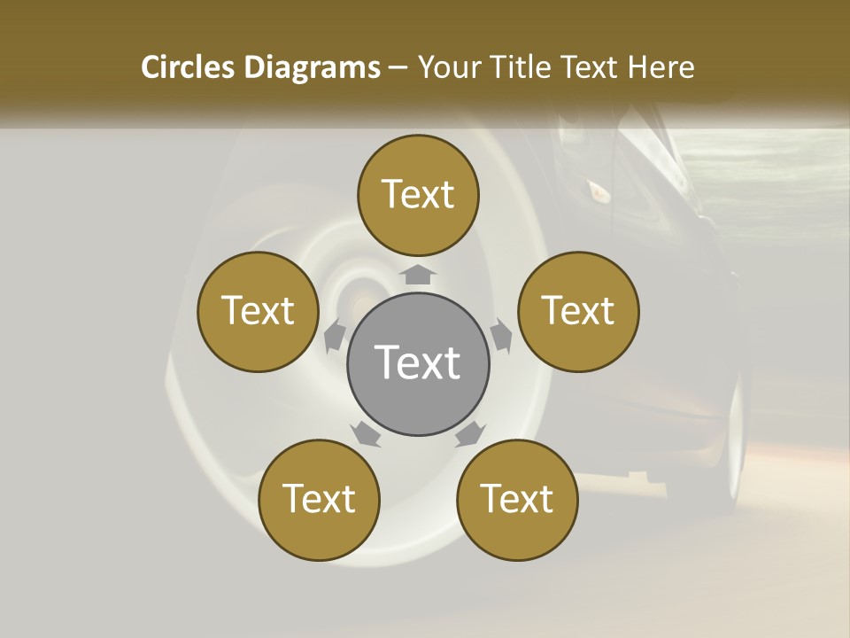 A Car Driving On A Road With A Blurry Background PowerPoint Template