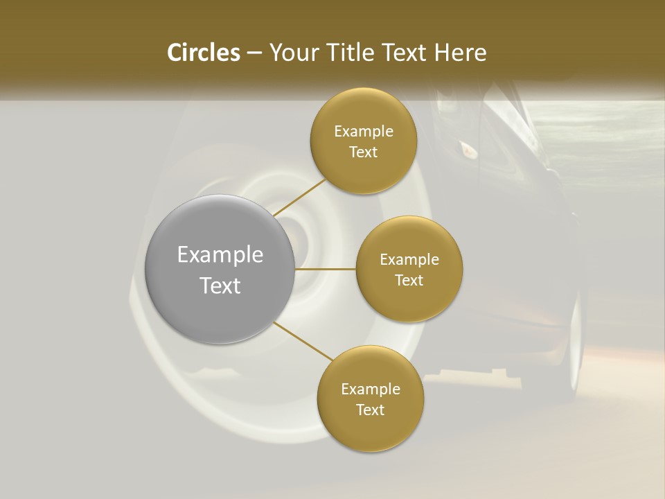 A Car Driving On A Road With A Blurry Background PowerPoint Template