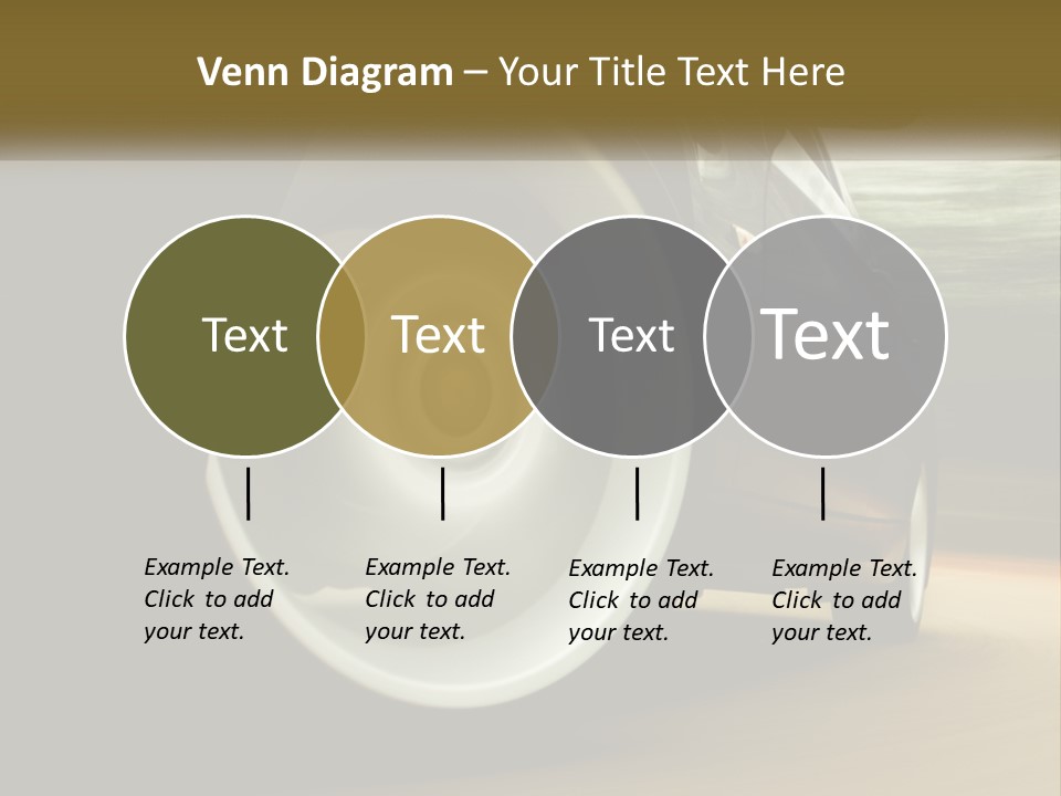 A Car Driving On A Road With A Blurry Background PowerPoint Template