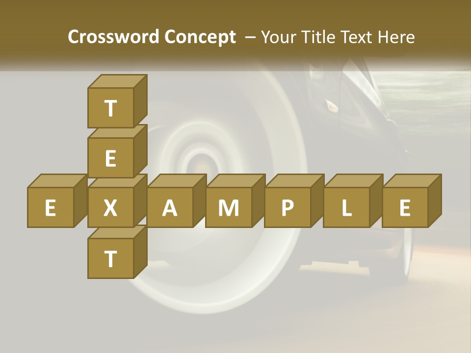A Car Driving On A Road With A Blurry Background PowerPoint Template