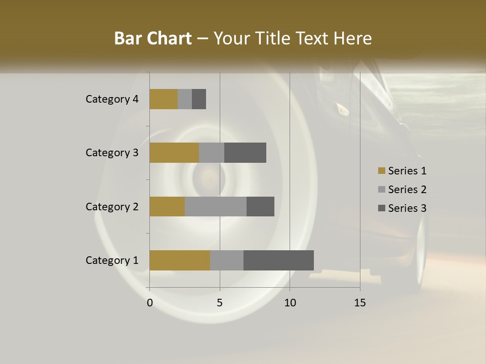 A Car Driving On A Road With A Blurry Background PowerPoint Template