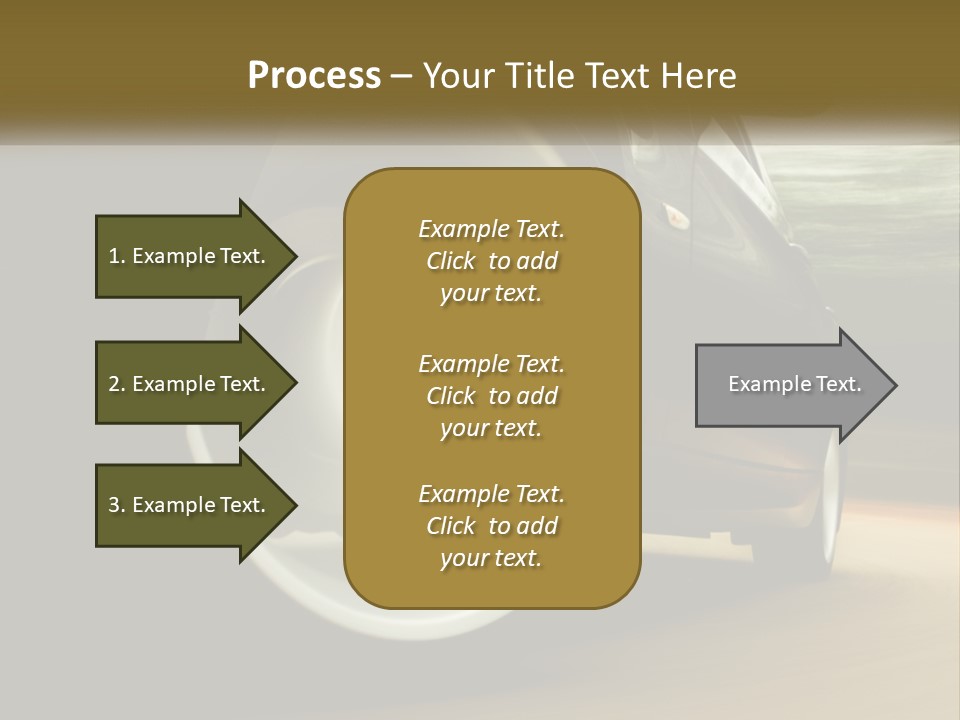 A Car Driving On A Road With A Blurry Background PowerPoint Template