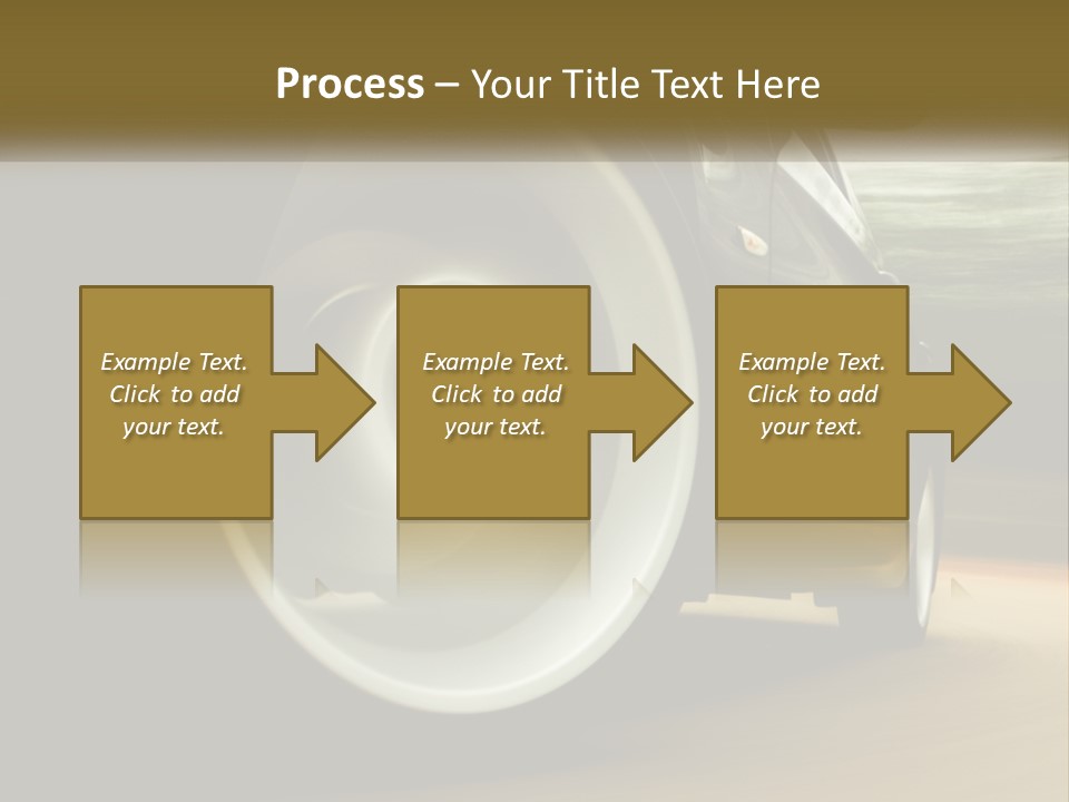 A Car Driving On A Road With A Blurry Background PowerPoint Template