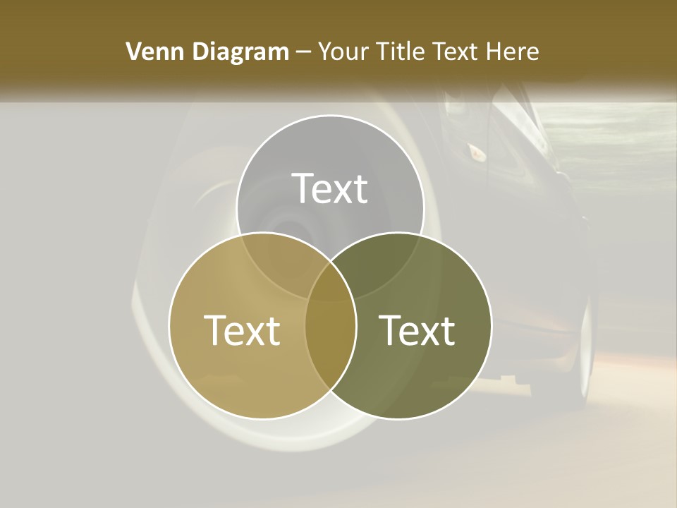 A Car Driving On A Road With A Blurry Background PowerPoint Template