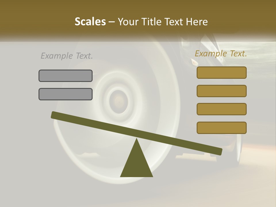 A Car Driving On A Road With A Blurry Background PowerPoint Template