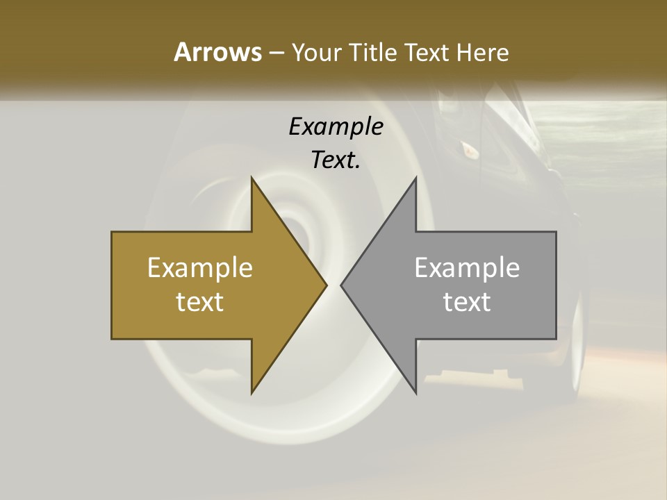 A Car Driving On A Road With A Blurry Background PowerPoint Template