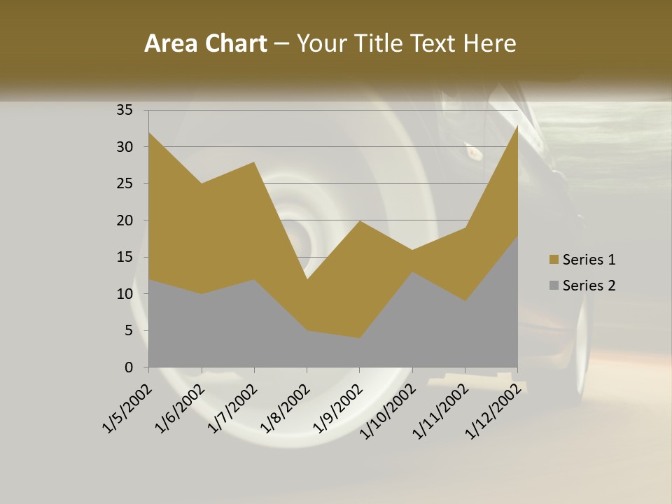 A Car Driving On A Road With A Blurry Background PowerPoint Template