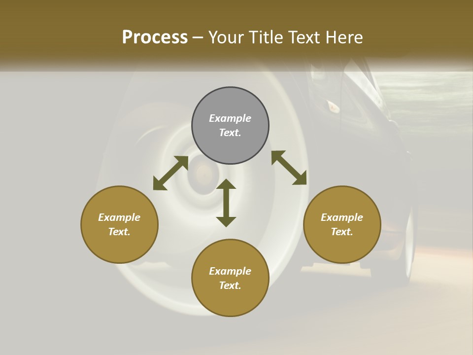 A Car Driving On A Road With A Blurry Background PowerPoint Template