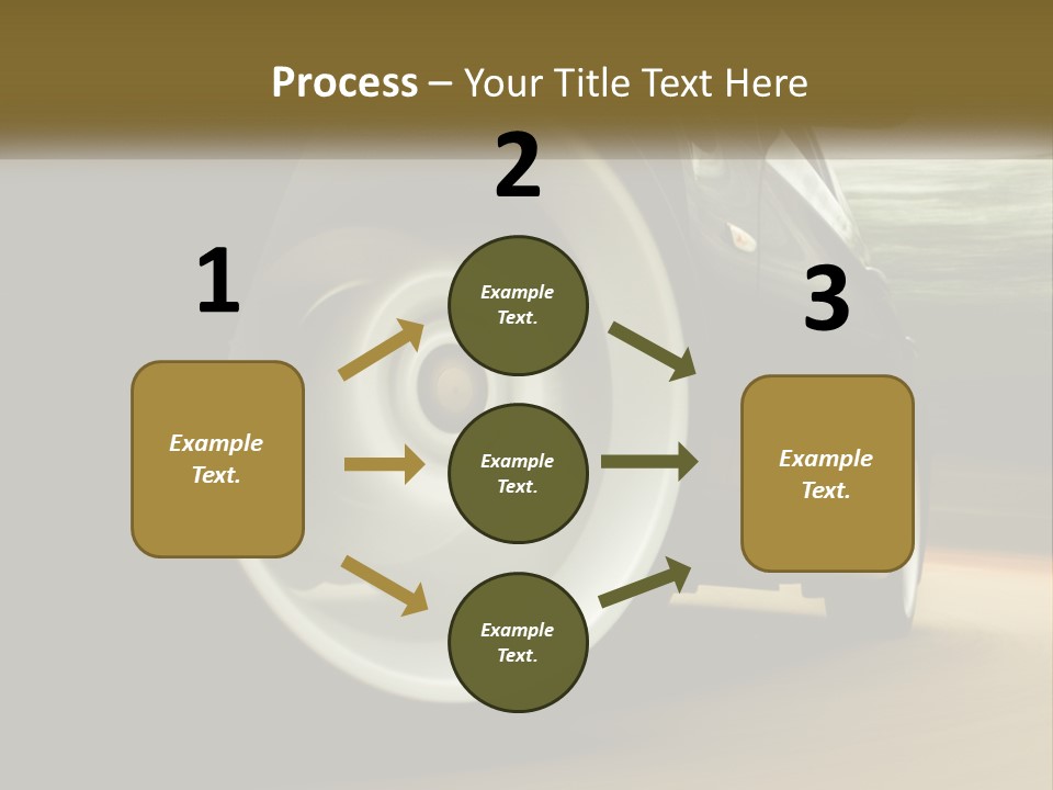 A Car Driving On A Road With A Blurry Background PowerPoint Template