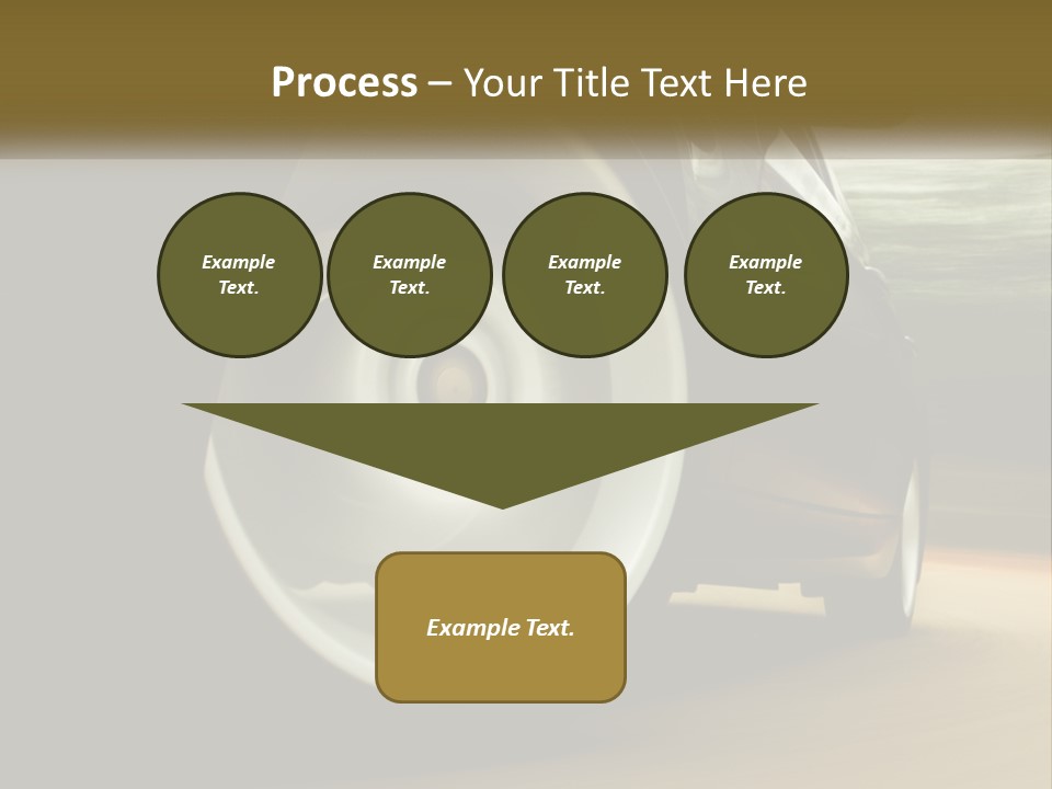 A Car Driving On A Road With A Blurry Background PowerPoint Template