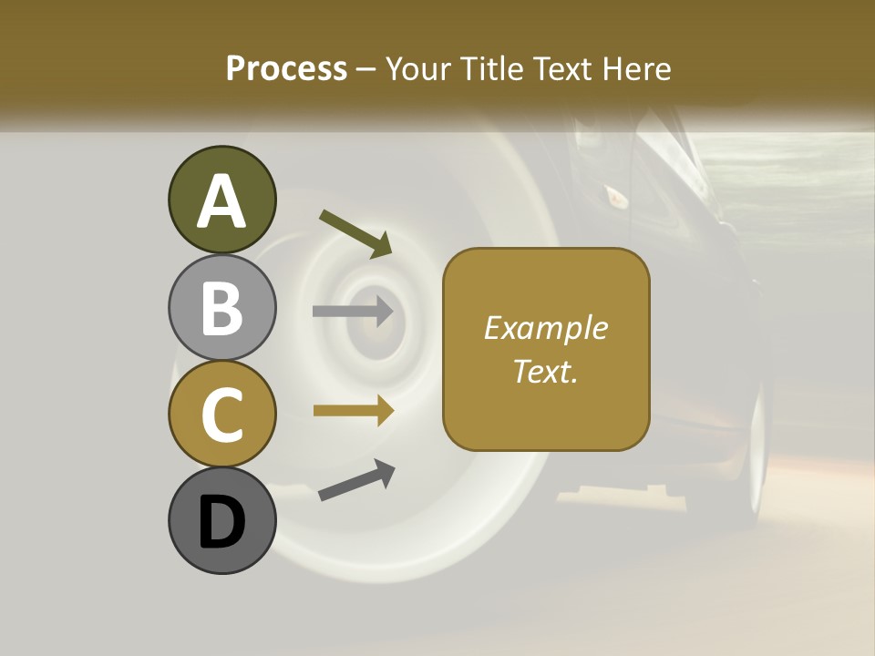 A Car Driving On A Road With A Blurry Background PowerPoint Template