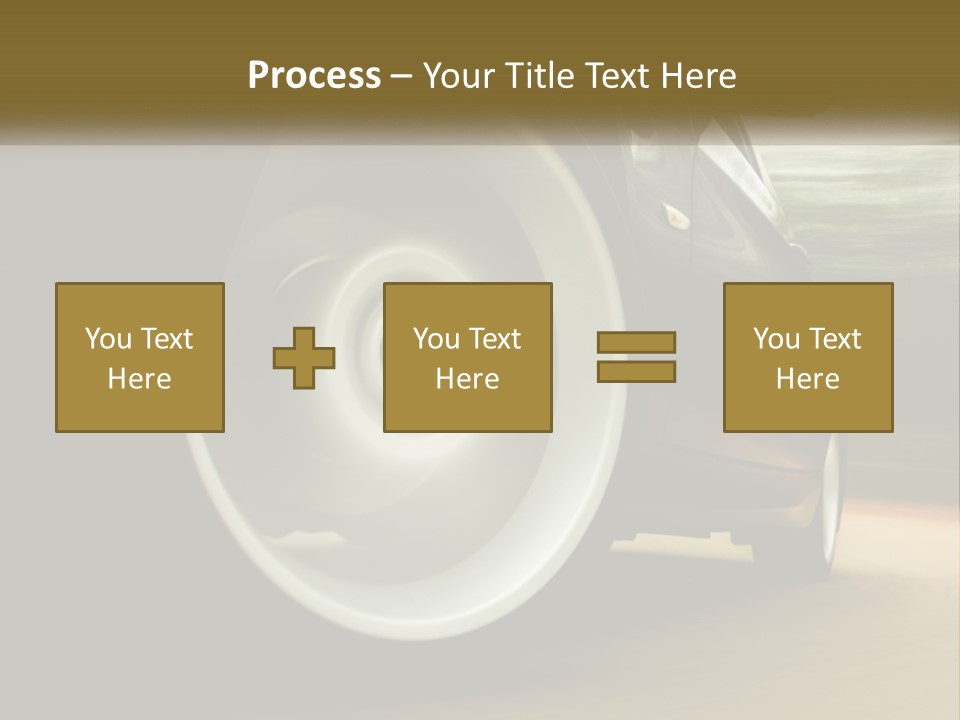 A Car Driving On A Road With A Blurry Background PowerPoint Template