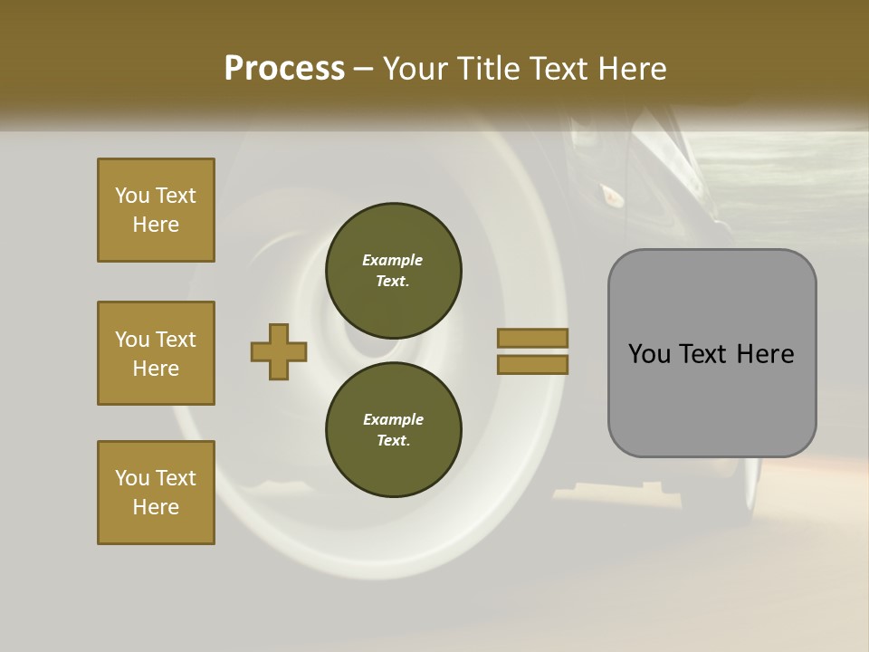 A Car Driving On A Road With A Blurry Background PowerPoint Template