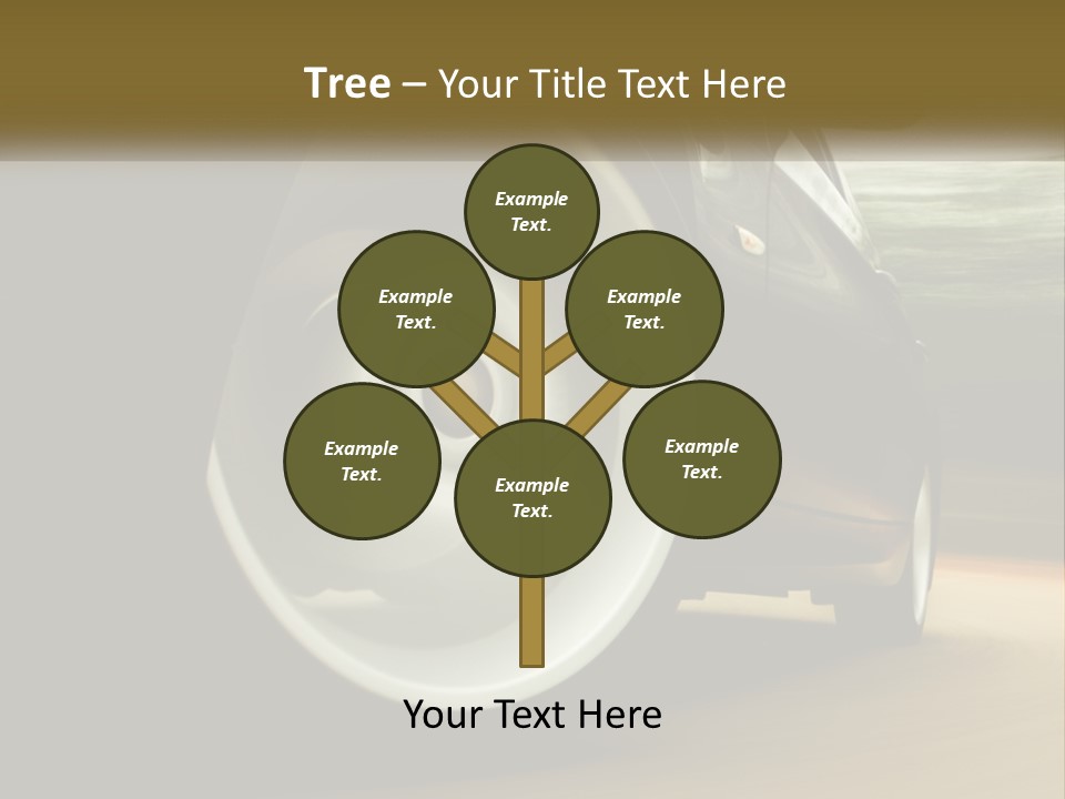 A Car Driving On A Road With A Blurry Background PowerPoint Template