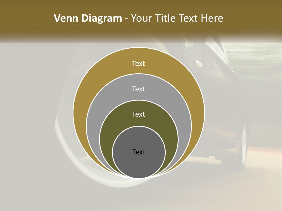 A Car Driving On A Road With A Blurry Background PowerPoint Template