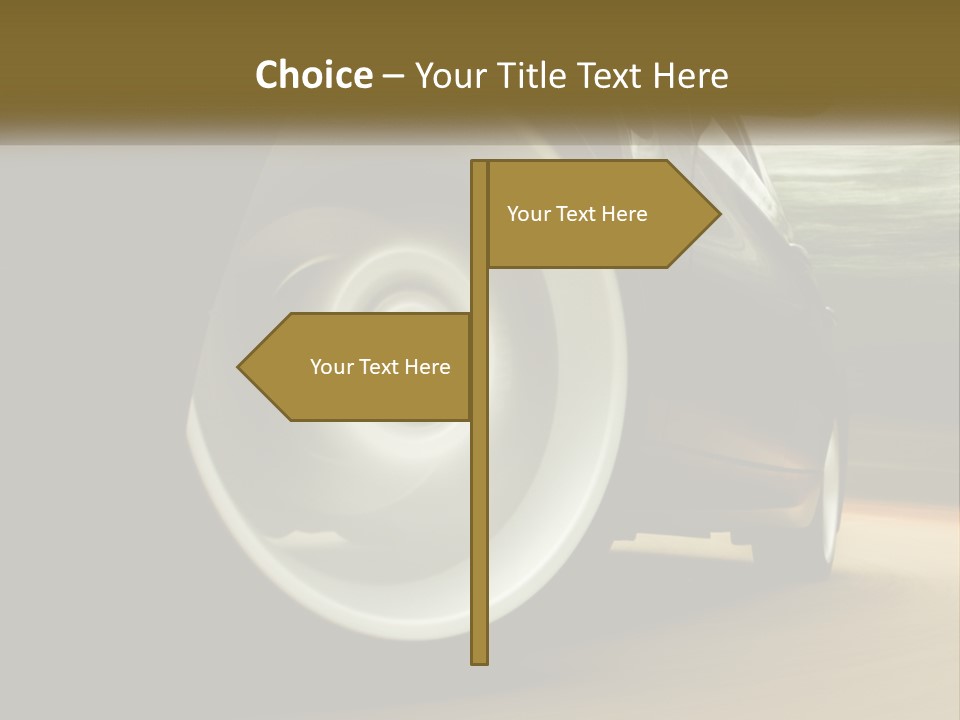 A Car Driving On A Road With A Blurry Background PowerPoint Template