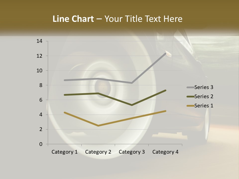 A Car Driving On A Road With A Blurry Background PowerPoint Template