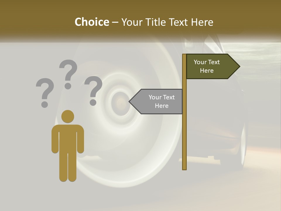 A Car Driving On A Road With A Blurry Background PowerPoint Template