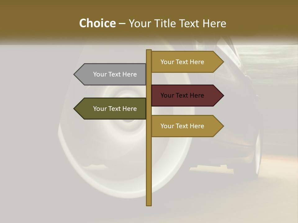 A Car Driving On A Road With A Blurry Background PowerPoint Template