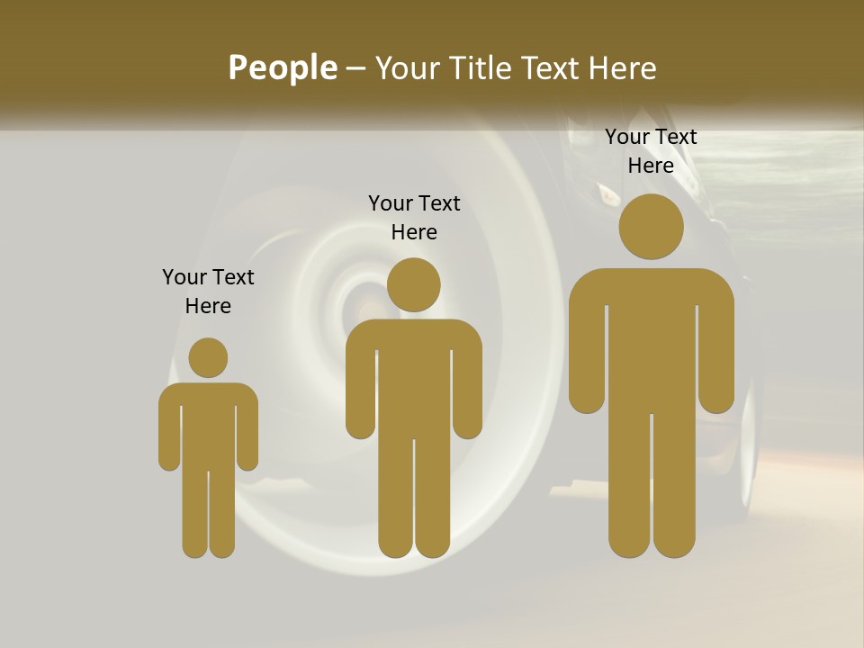 A Car Driving On A Road With A Blurry Background PowerPoint Template