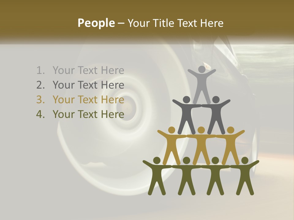 A Car Driving On A Road With A Blurry Background PowerPoint Template