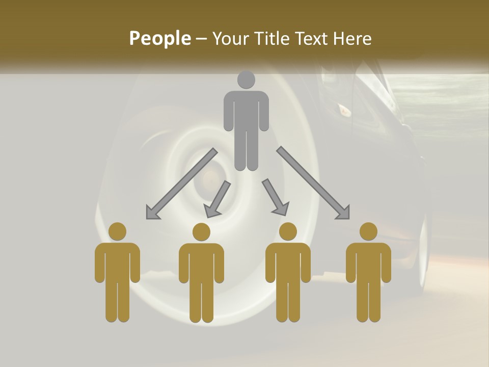 A Car Driving On A Road With A Blurry Background PowerPoint Template