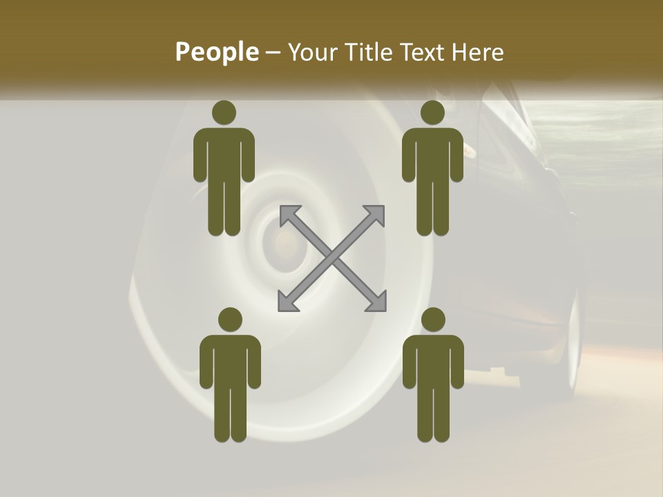 A Car Driving On A Road With A Blurry Background PowerPoint Template