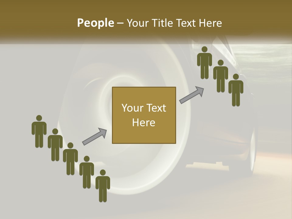 A Car Driving On A Road With A Blurry Background PowerPoint Template