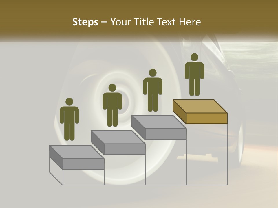 A Car Driving On A Road With A Blurry Background PowerPoint Template