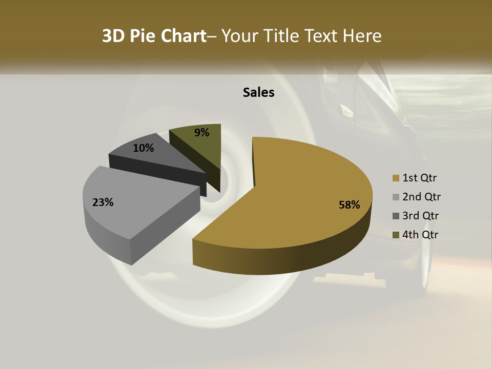 A Car Driving On A Road With A Blurry Background PowerPoint Template