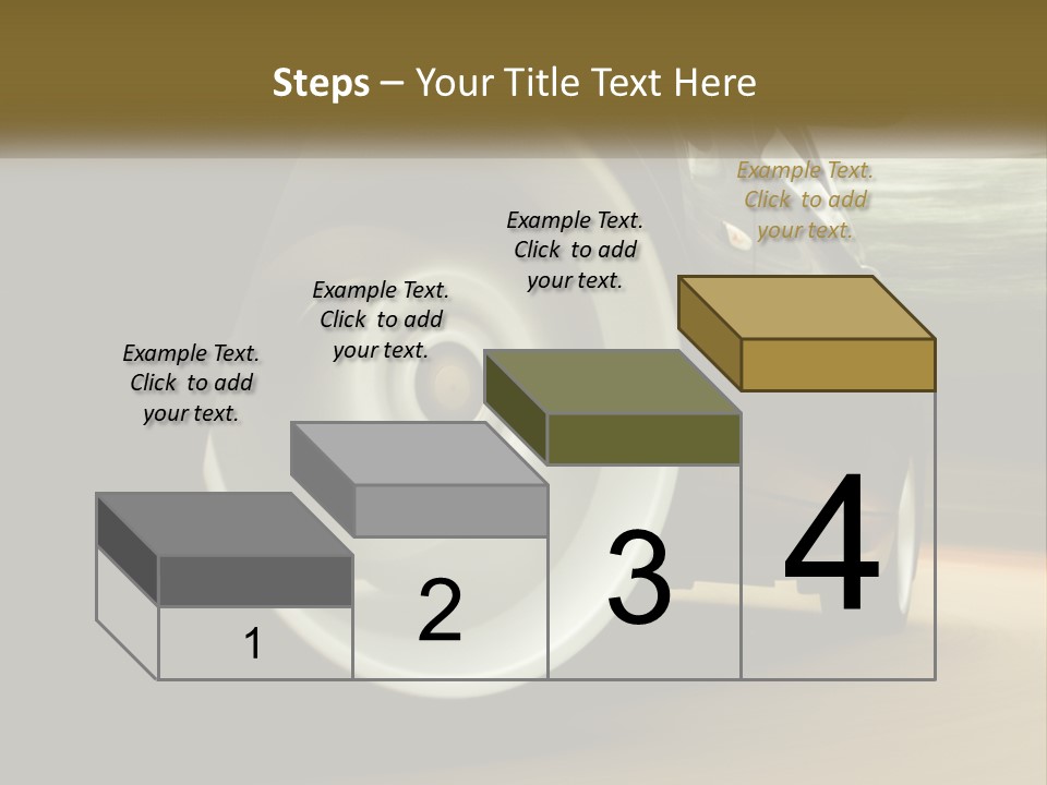 A Car Driving On A Road With A Blurry Background PowerPoint Template