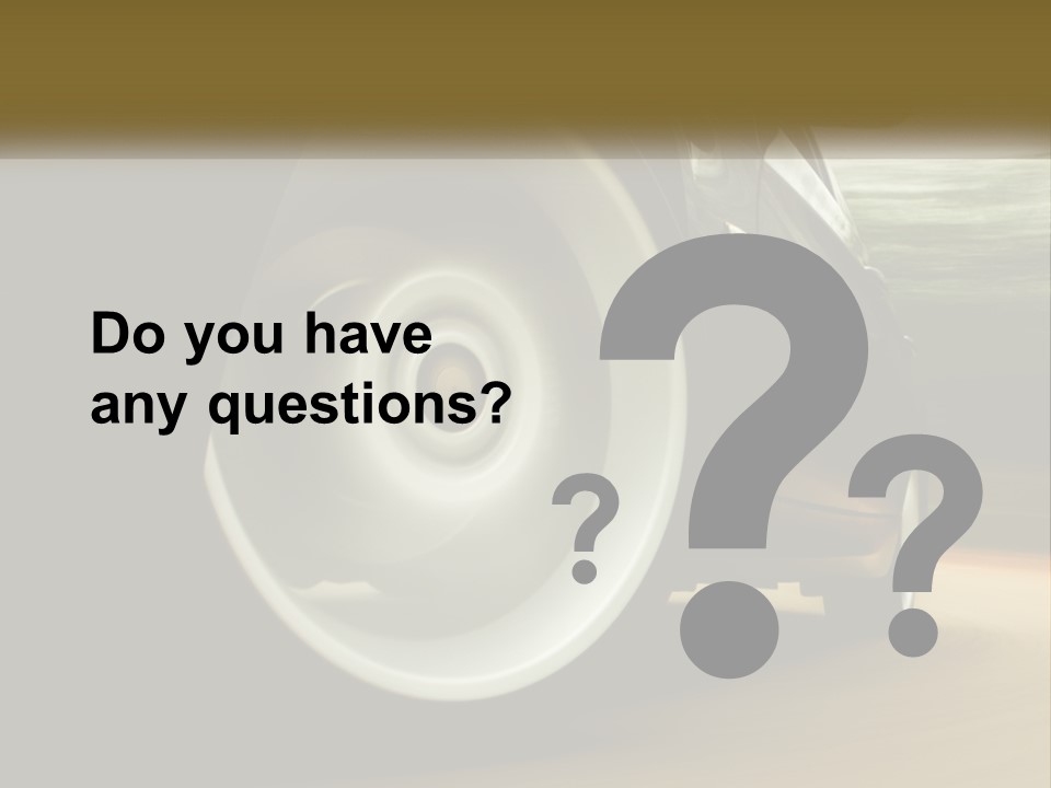 A Car Driving On A Road With A Blurry Background PowerPoint Template