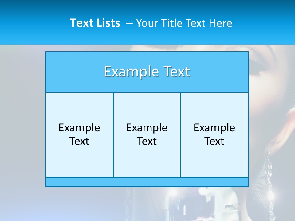 A Woman With A Red Lipstick And A Blue Background PowerPoint Template
