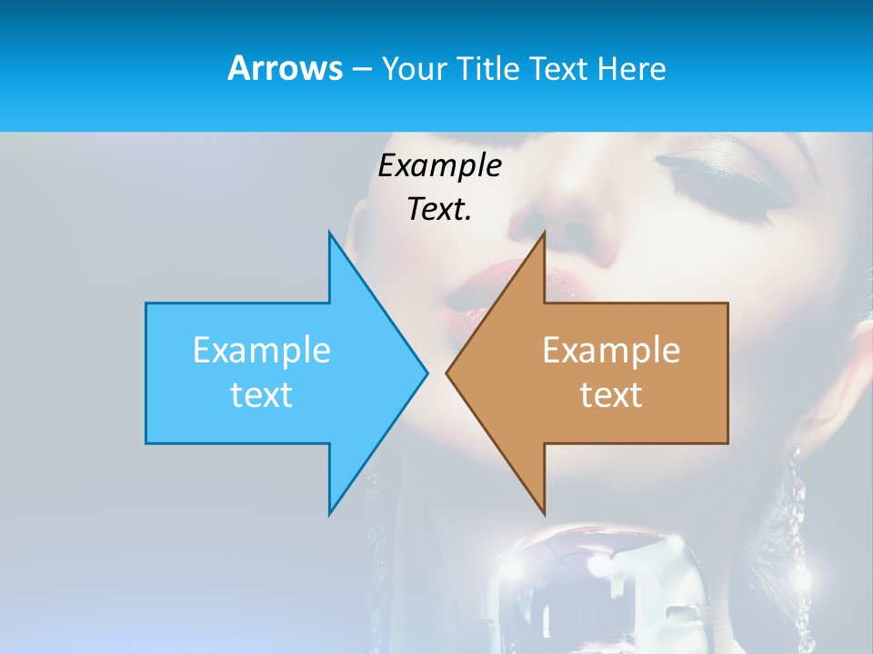 A Woman With A Red Lipstick And A Blue Background PowerPoint Template