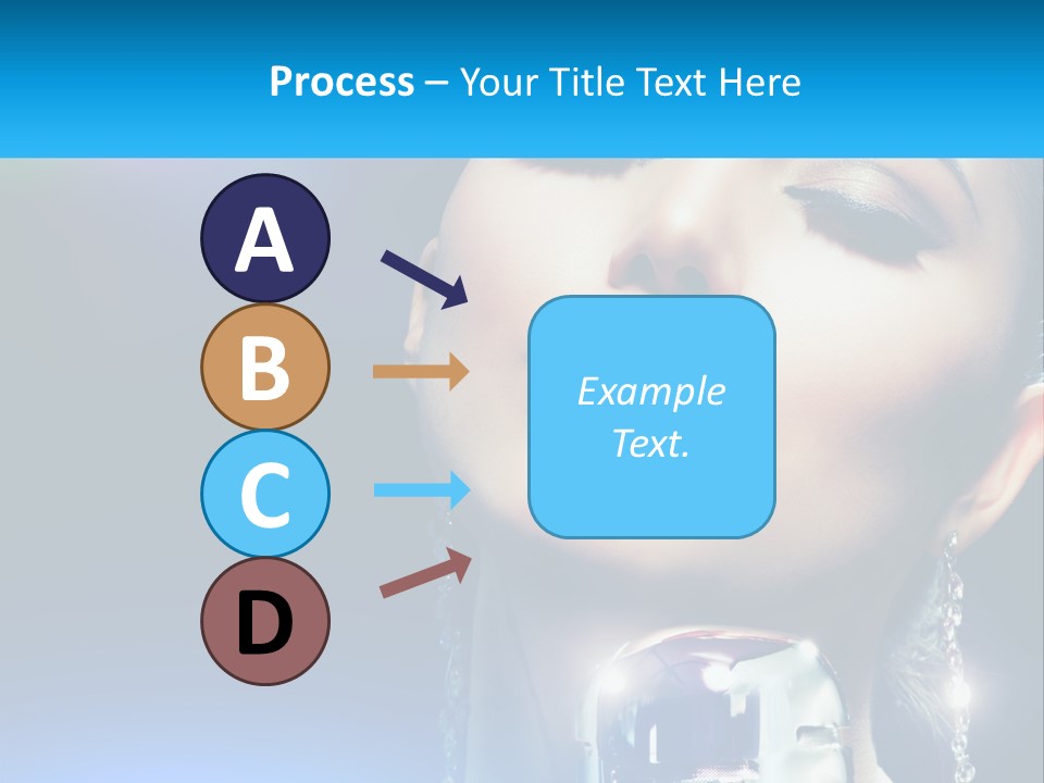 A Woman With A Red Lipstick And A Blue Background PowerPoint Template