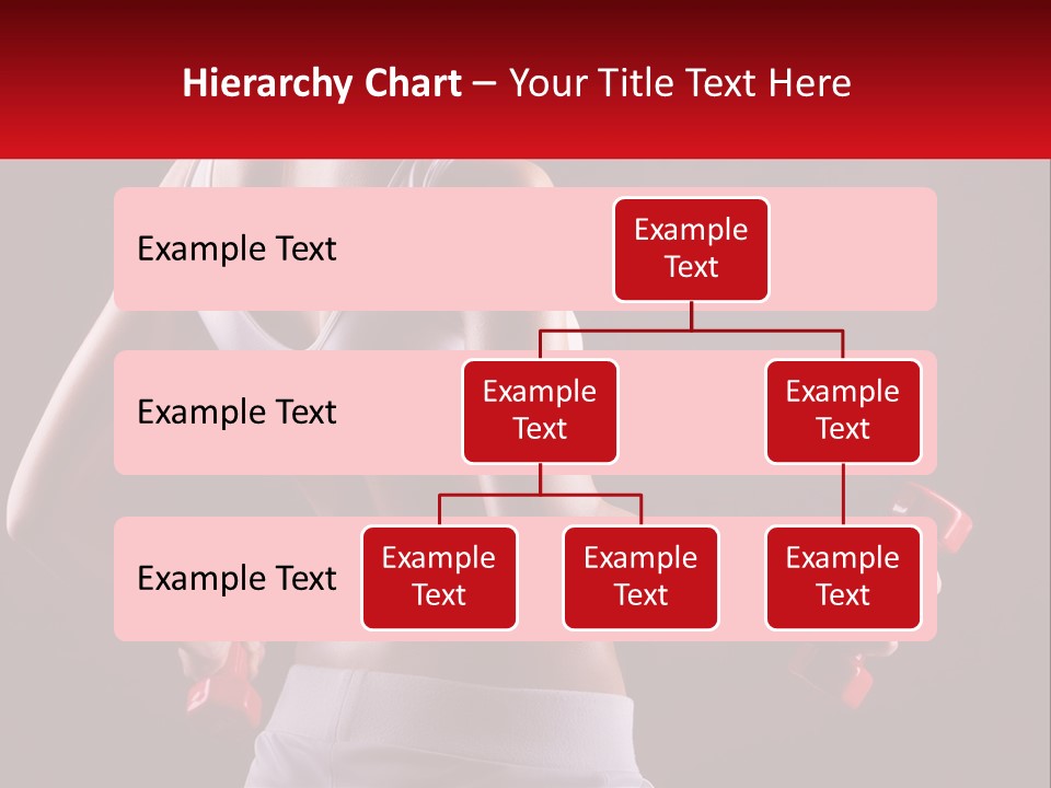 A Woman Holding Two Red Dumbs In Her Hands PowerPoint Template