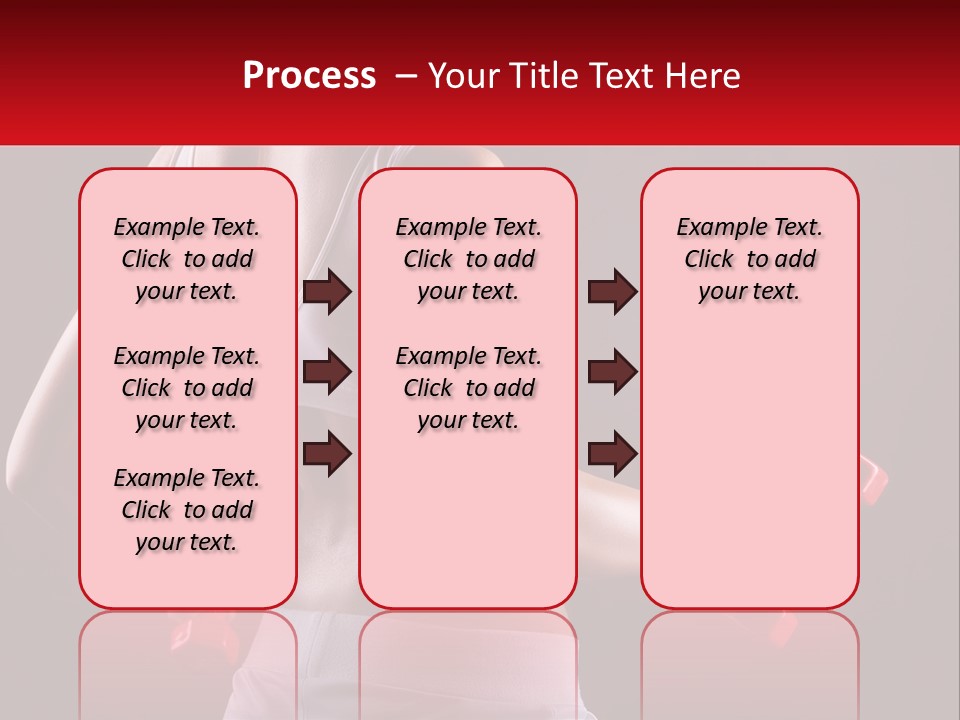 A Woman Holding Two Red Dumbs In Her Hands PowerPoint Template
