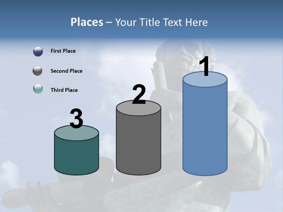 A Statue Of A Man With A Pipe In His Hand PowerPoint Template
