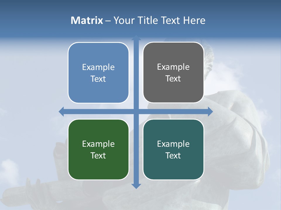 A Statue Of A Man With A Pipe In His Hand PowerPoint Template