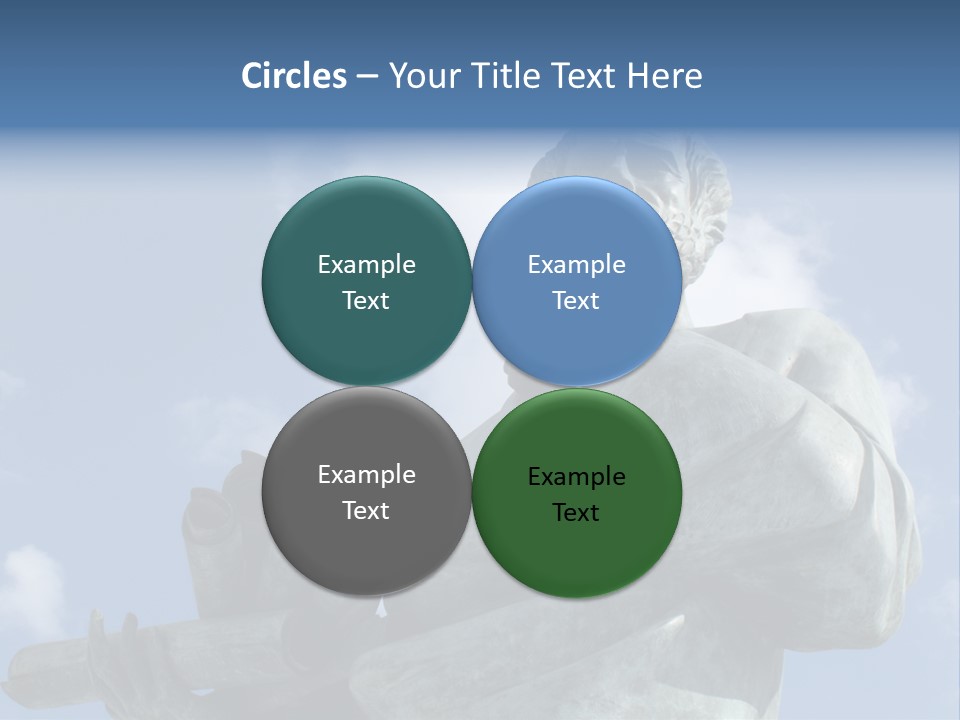 A Statue Of A Man With A Pipe In His Hand PowerPoint Template