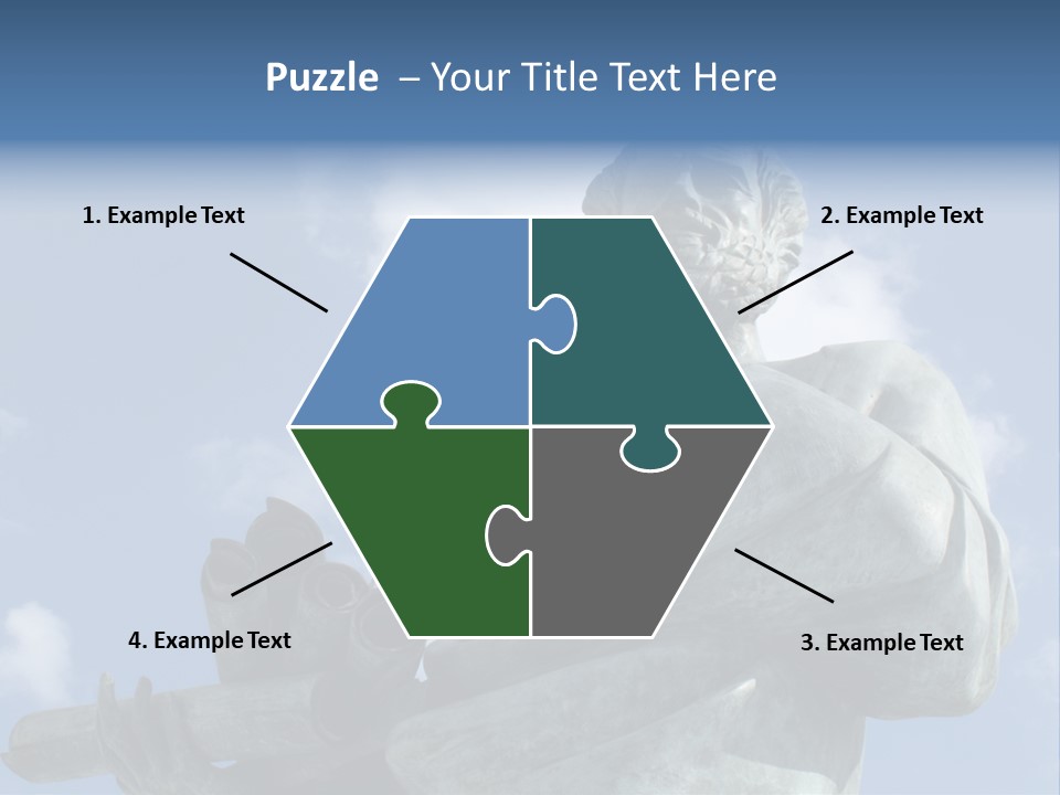 A Statue Of A Man With A Pipe In His Hand PowerPoint Template