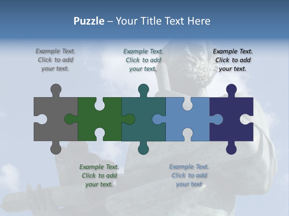 A Statue Of A Man With A Pipe In His Hand PowerPoint Template