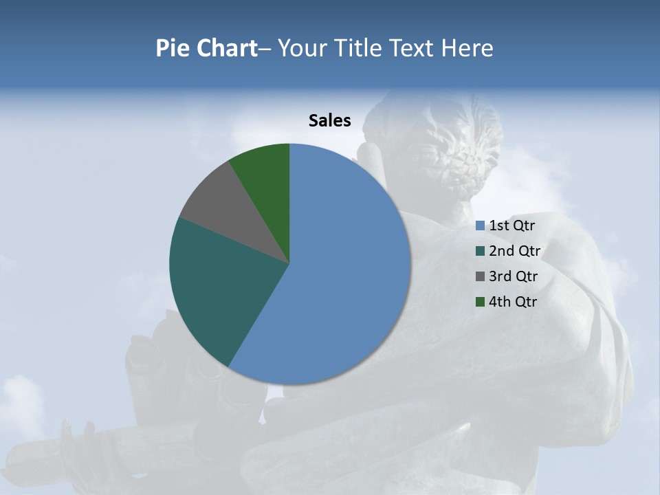 A Statue Of A Man With A Pipe In His Hand PowerPoint Template