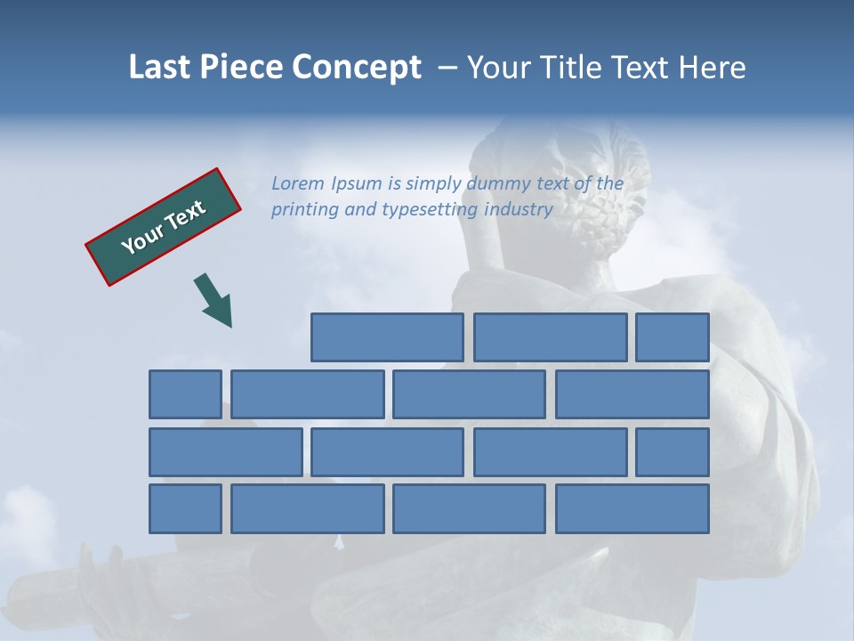A Statue Of A Man With A Pipe In His Hand PowerPoint Template
