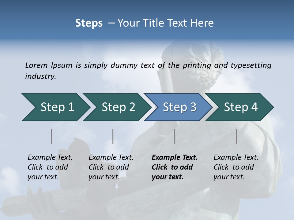 A Statue Of A Man With A Pipe In His Hand PowerPoint Template